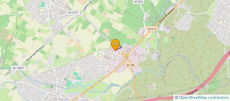 localisation de l'entreprise PORTES ET FENETRES BOIS à FABREGUES