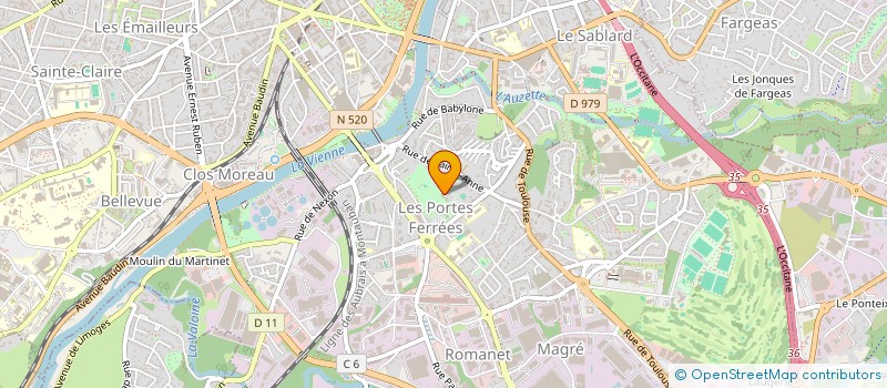 localisation de l'entreprise PORTES FERREES 87 à LIMOGES