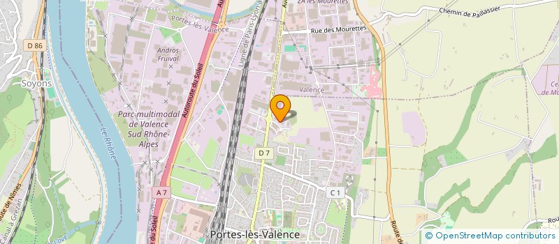 localisation de l'entreprise PORTES-VELO  PORTES-LES-VALENCE