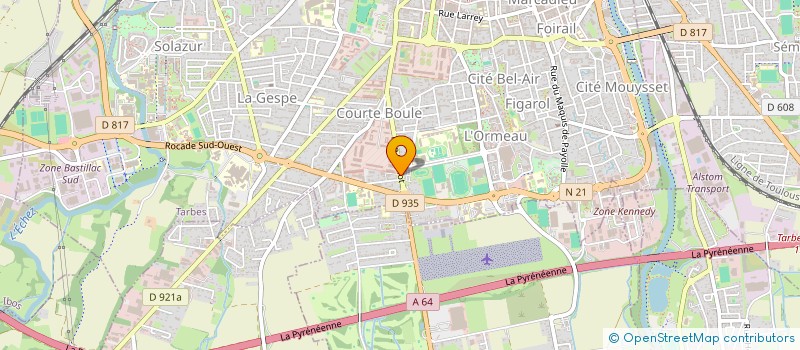 localisation de l'entreprise PORTHIER  TARBES