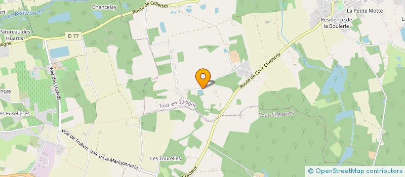 localisation de l'entreprise PORTIER & CIE  TOUR-EN-SOLOGNE