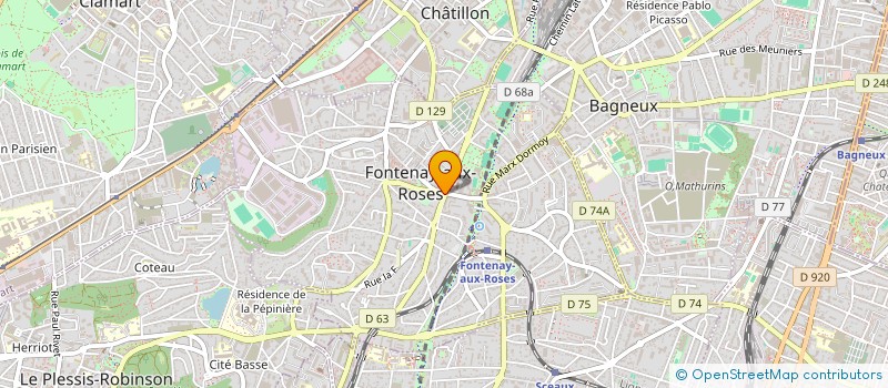 localisation de l'entreprise PORTIER RIAUD COIFFURE à FONTENAY-AUX-ROSES