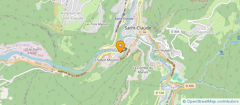 localisation de l'entreprise PORTIGLIATTI ET FILS à SAINT-CLAUDE