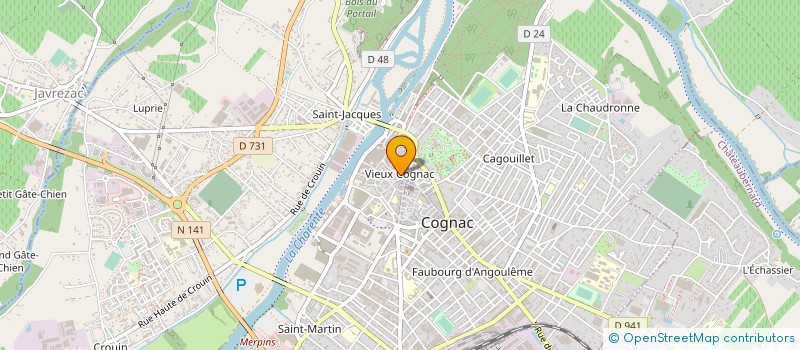 localisation de l'entreprise PORTIL à COGNAC