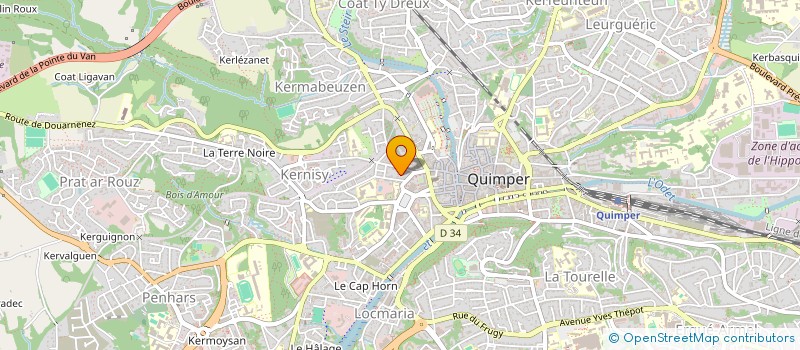 localisation de l'entreprise PORTO-NOVO  QUIMPER