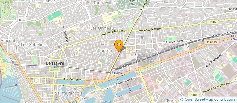 localisation de l'entreprise PORTREX à LE HAVRE