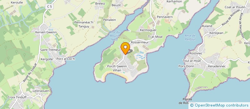 localisation de l'entreprise PORZ GWEN  PLOUGASTEL-DAOULAS