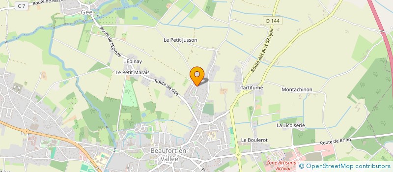 localisation de l'entreprise POSALU  BRISSAC LOIRE AUBANCE