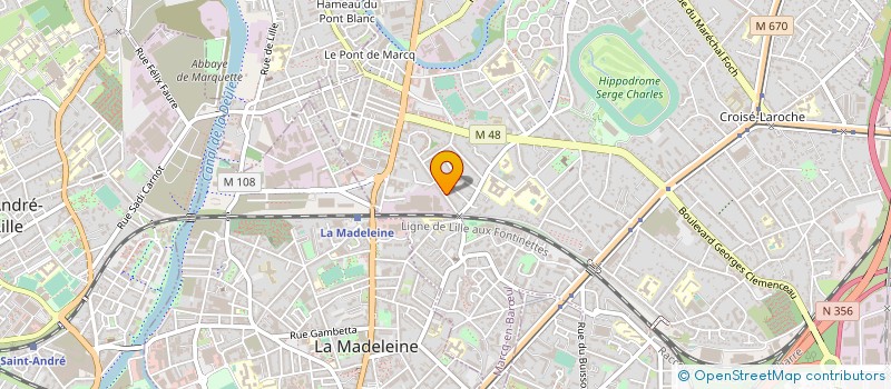 localisation de l'entreprise POSE ARMATURES LILLOISE à MARCQ-EN-BARŒUL