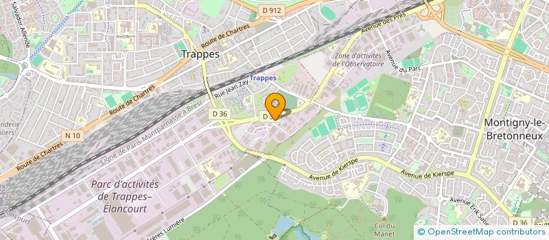 localisation de l'entreprise POSITEC FRANCE  GUYANCOURT