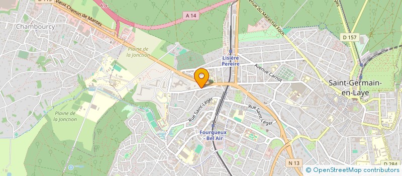 localisation de l'entreprise POSITICS à SAINT-GERMAIN-EN-LAYE