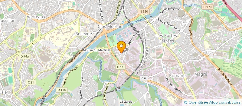 localisation de l'entreprise POSITIV'HOME à LIMOGES