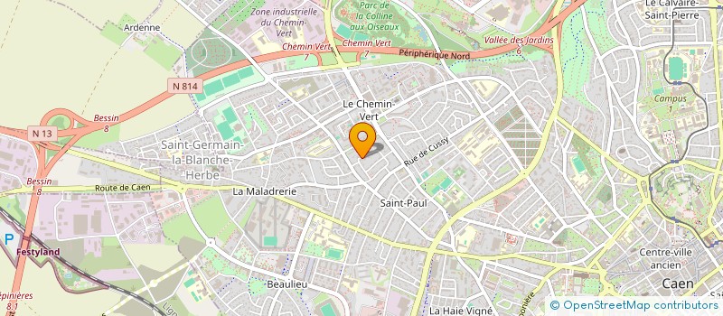 localisation de l'entreprise POSITIVE à CAEN