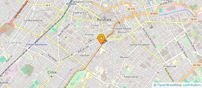 localisation de l'entreprise POSITIVE BRADERIE  ROUBAIX