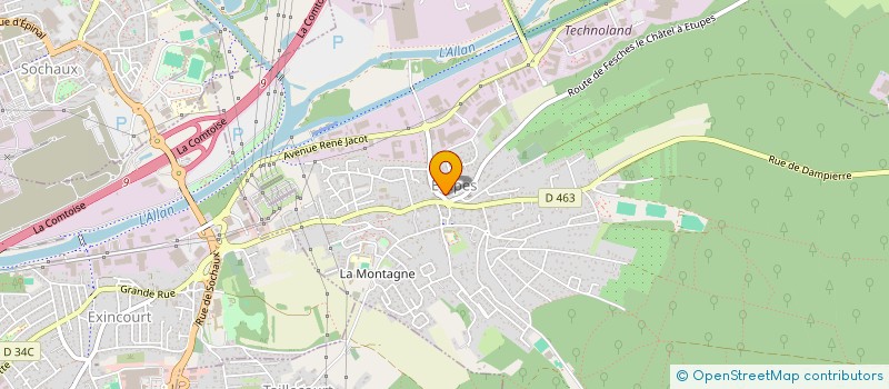 localisation de l'entreprise POSITRONE FRANCE à ETUPES
