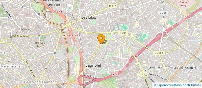 localisation de l'entreprise POSOF à BAGNOLET
