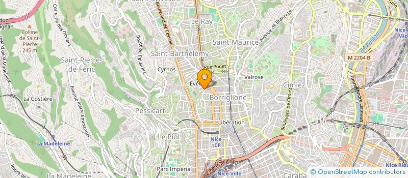 localisation de l'entreprise POST FACE  NICE