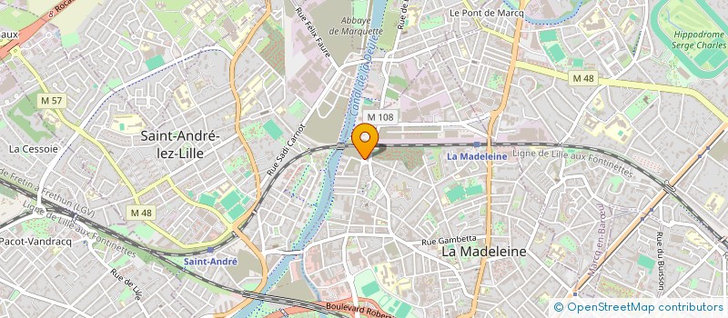 localisation de l'entreprise POST'PACK SARL à LA MADELEINE