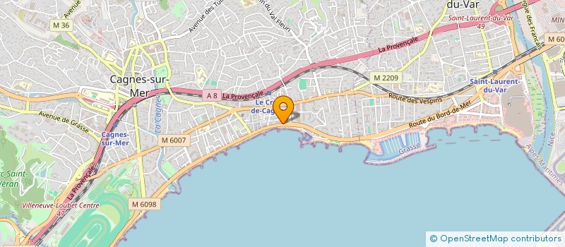 localisation de l'entreprise POSTURAMA à CAGNES-SUR-MER