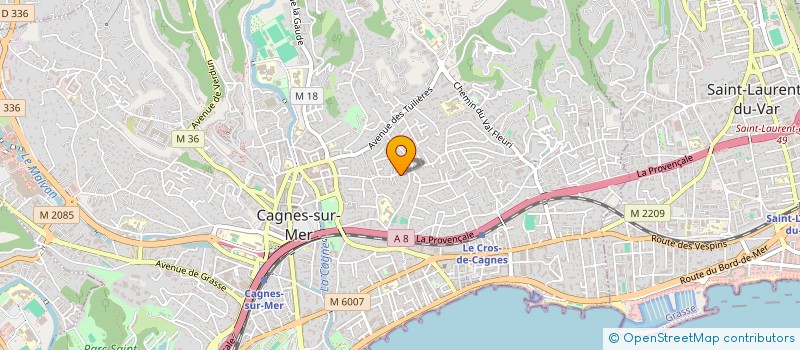 localisation de l'entreprise POSYDONIA INVESTISSEMENTS à CAGNES-SUR-MER