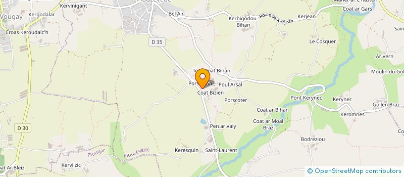 localisation de l'entreprise POT1J  PLOUZEVEDE