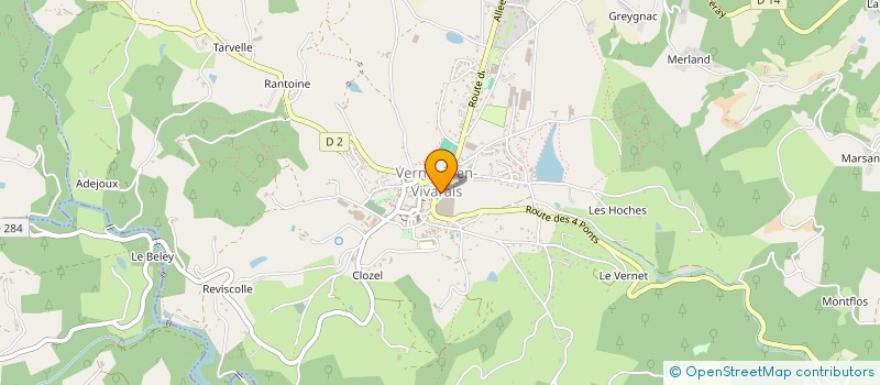 localisation de l'entreprise POTAO  VERNOUX-EN-VIVARAIS