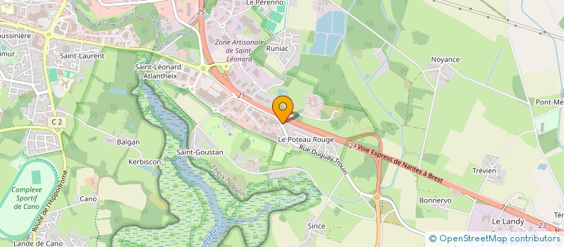 localisation de l'entreprise POTEAU ROUGE  THEIX-NOYALO