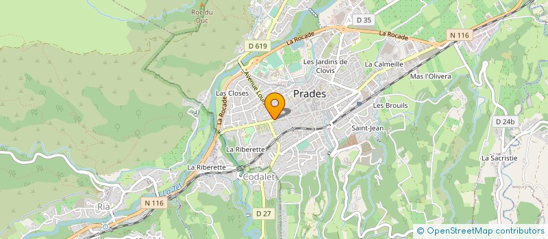 localisation de l'entreprise POTEAUX PALISSAGE PROTECTION à PRADES