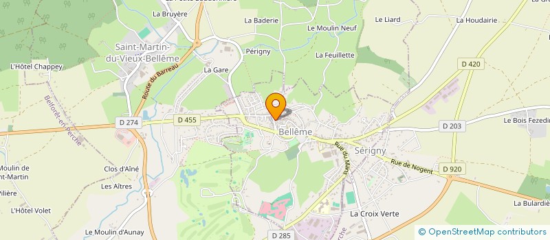 localisation de l'entreprise POTEL FONTAINE à BELLEME