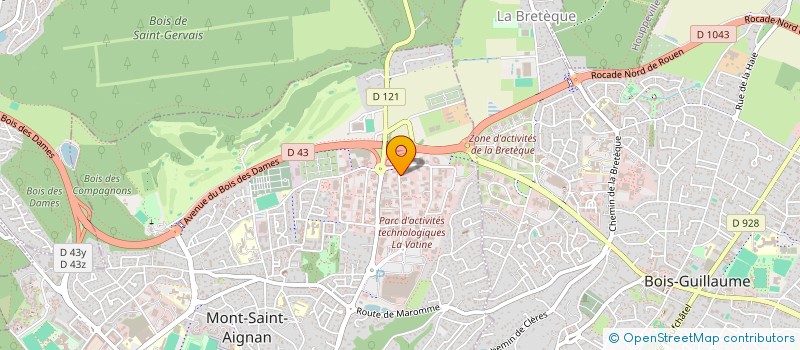 localisation de l'entreprise POTERAT à MONT-SAINT-AIGNAN