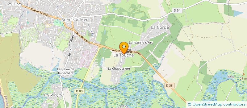 localisation de l'entreprise POTEREAU FRANCOIS SARL à BREM-SUR-MER