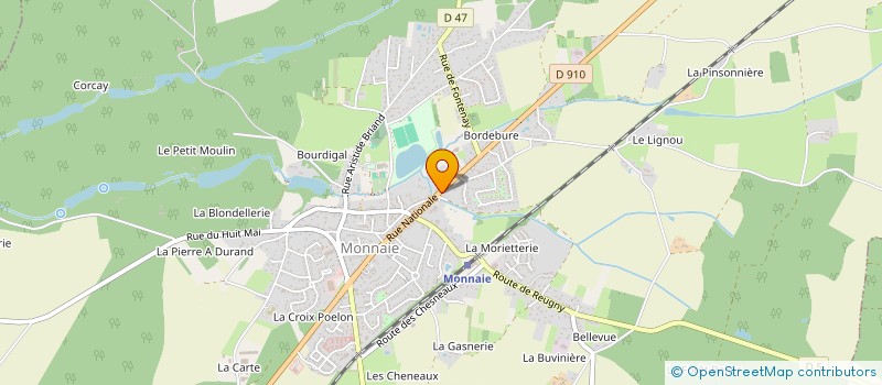 localisation de l'entreprise POTERIE J.P. PRUD'HOMME à MONNAIE