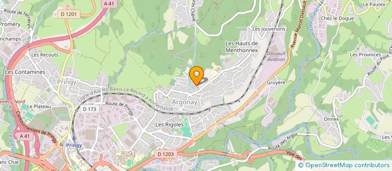 localisation de l'entreprise POTERNE  ARGONAY