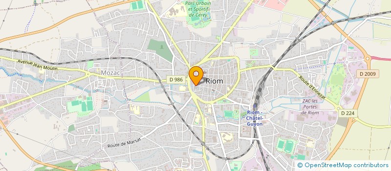 localisation de l'entreprise POTET EBENISTERIE à RIOM