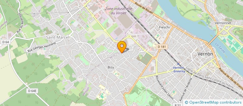 localisation de l'entreprise POTH  VERNON