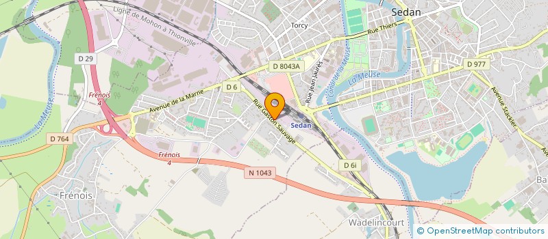 localisation de l'entreprise POTIER AND CO  SEDAN