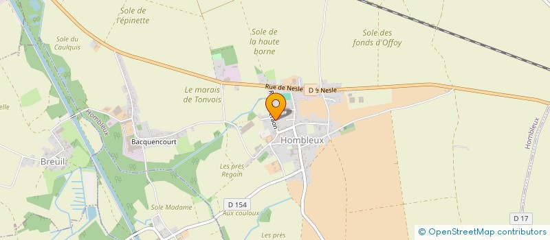 localisation de l'entreprise POTIER-DAMIENS  HOMBLEUX