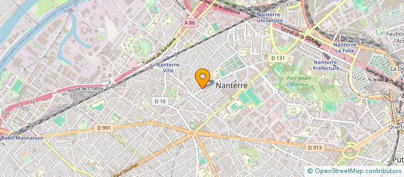 localisation de l'entreprise POTIER - ELBAZIS  NANTERRE