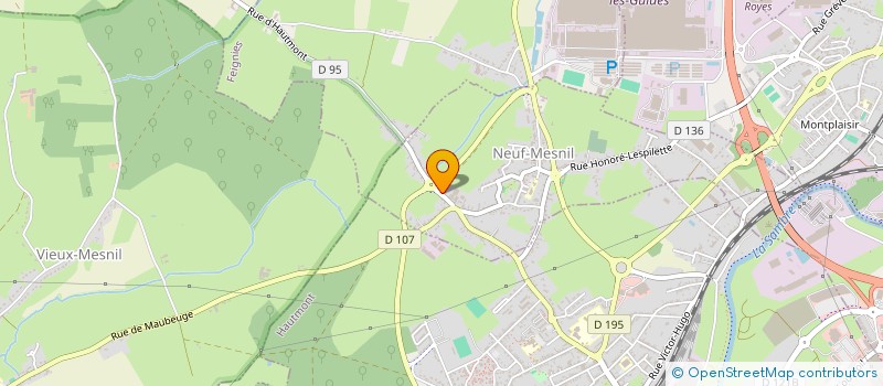 localisation de l'entreprise POTIER PAYSAGES  NEUF-MESNIL