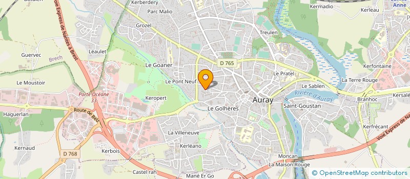 localisation de l'entreprise POTOGA à AURAY