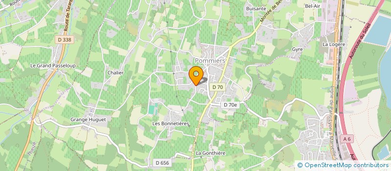 localisation de l'entreprise POTOSSI  POMMIERS