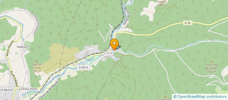 localisation de l'entreprise POTRI  LUNAS-LES-CHATEAUX