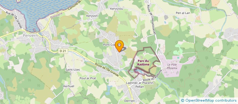 localisation de l'entreprise POTS, POTES ET CORN ILLES  PLEUMEUR-BODOU
