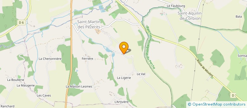 localisation de l'entreprise POTTIER à SAINT-MARTIN-DES-PEZERITS