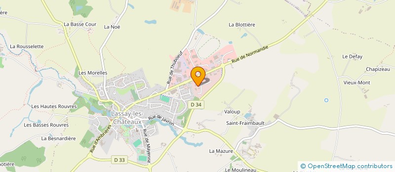 localisation de l'entreprise POTTIER MAILLARD CHARPENTE  LASSAY-LES-CHATEAUX
