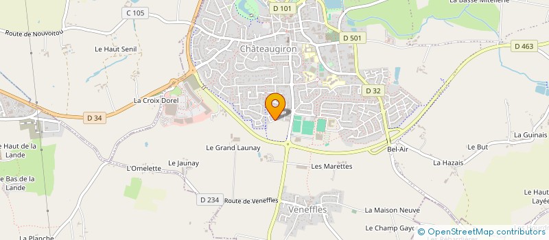localisation de l'entreprise POTTIER TAXI  CHATEAUGIRON