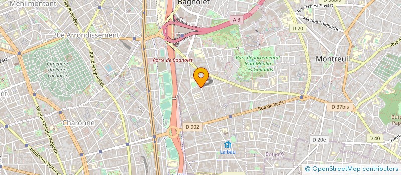 localisation de l'entreprise POUCE EN L'AIR PROD à BAGNOLET