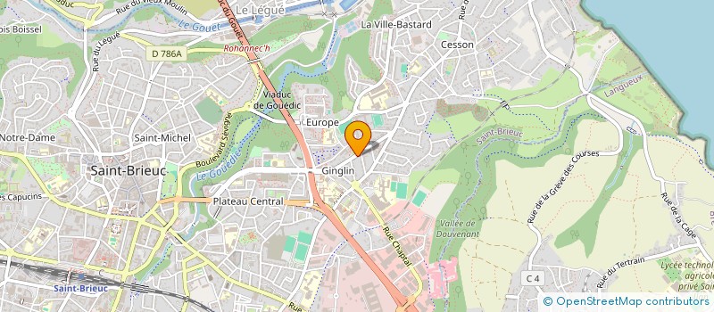 localisation de l'entreprise POUCE-INFORMATIQUE à SAINT-BRIEUC