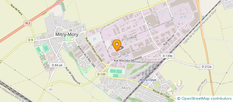 localisation de l'entreprise POUCHARD TUBES ET BARRES à MITRY-MORY