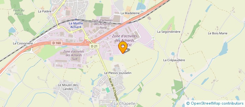 localisation de l'entreprise POUCLET à LES ACHARDS